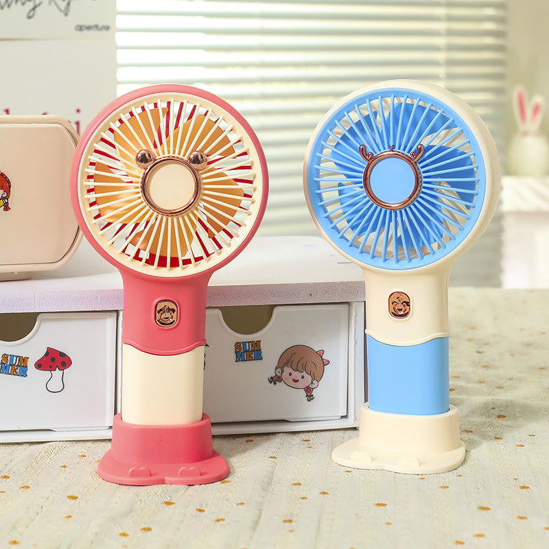 Ladies portable hand fan with playful bear design Stornfield