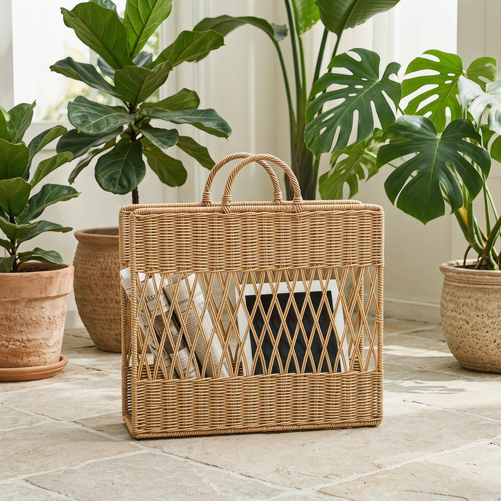Handmade storage basket with viewing window Stornfield