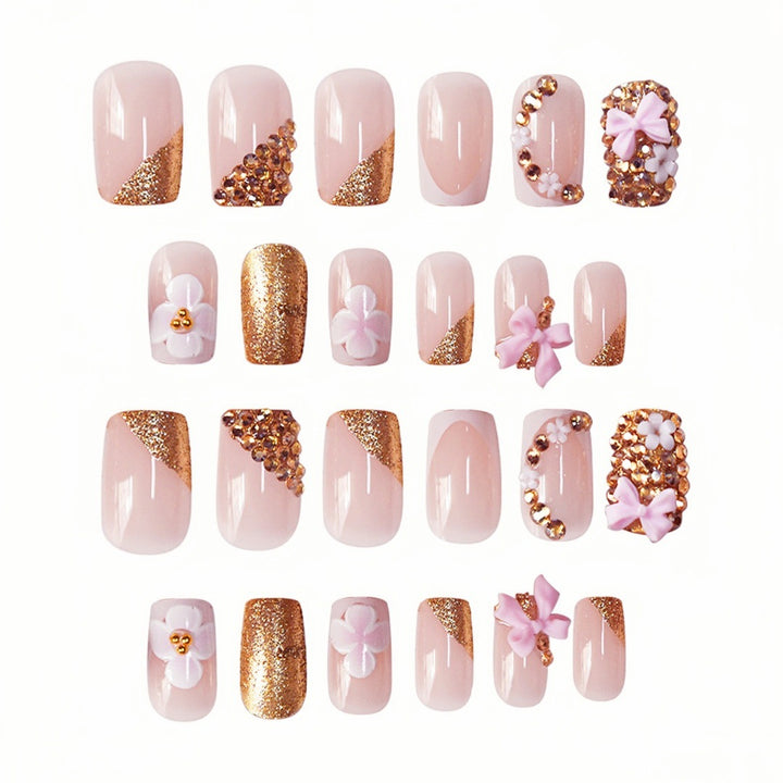 Floral Design Press-On Nails Stornfield