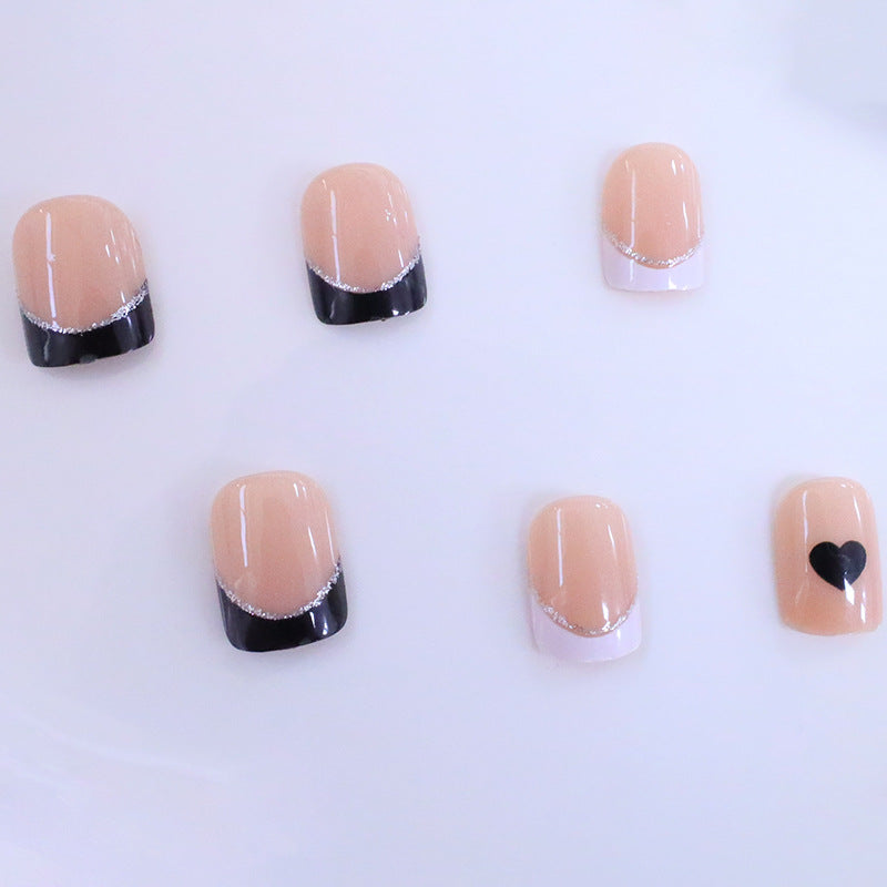 Elegant Heart-Design Press-On Nail Set Stornfield