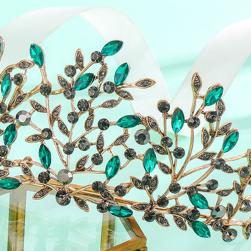 Ladies Elegant Headband with Floral Decorations and Rhinestones Stornfield