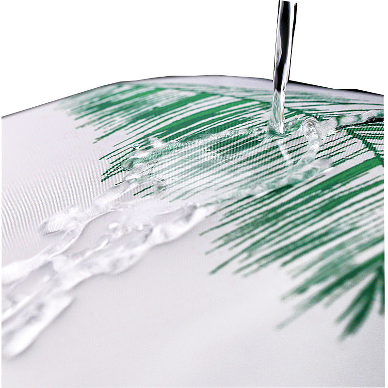 Tropical Leaf Print Shower Curtain Stornfield