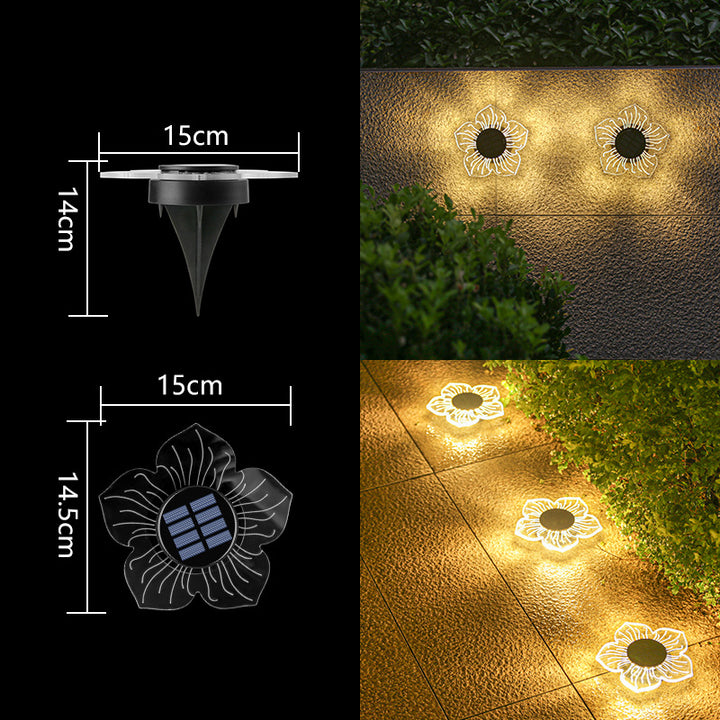Decorative Solar Acrylic Petal Garden Stake LED Pathway Light Stornfield