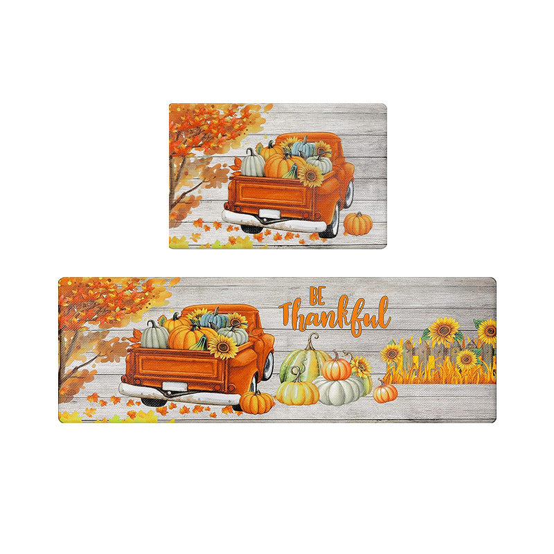 Decorative Harvest-Themed Welcome Mat