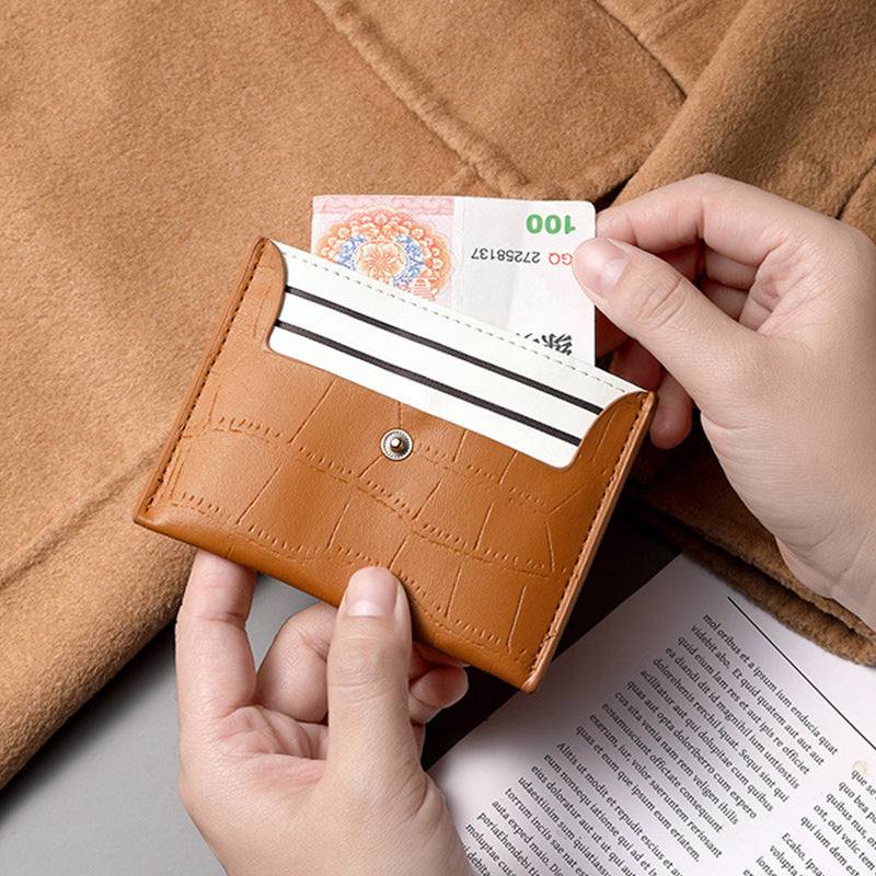 Trendy Croc-Embossed Card Holder