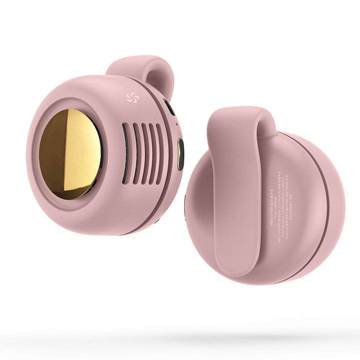 Cooling portable clip-on personal fan with warm LED light and rechargeable battery Stornfield