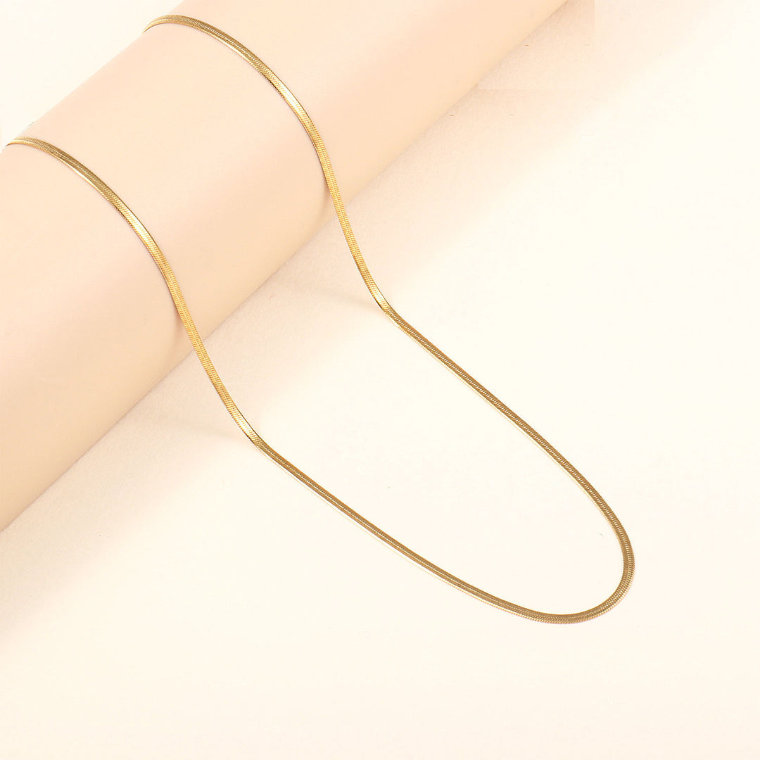Sleek Slim Silver Chain Necklace Stornfield
