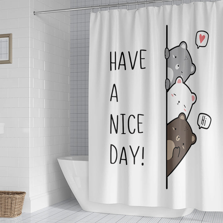 Playful Bear-Themed Shower Curtain Stornfield