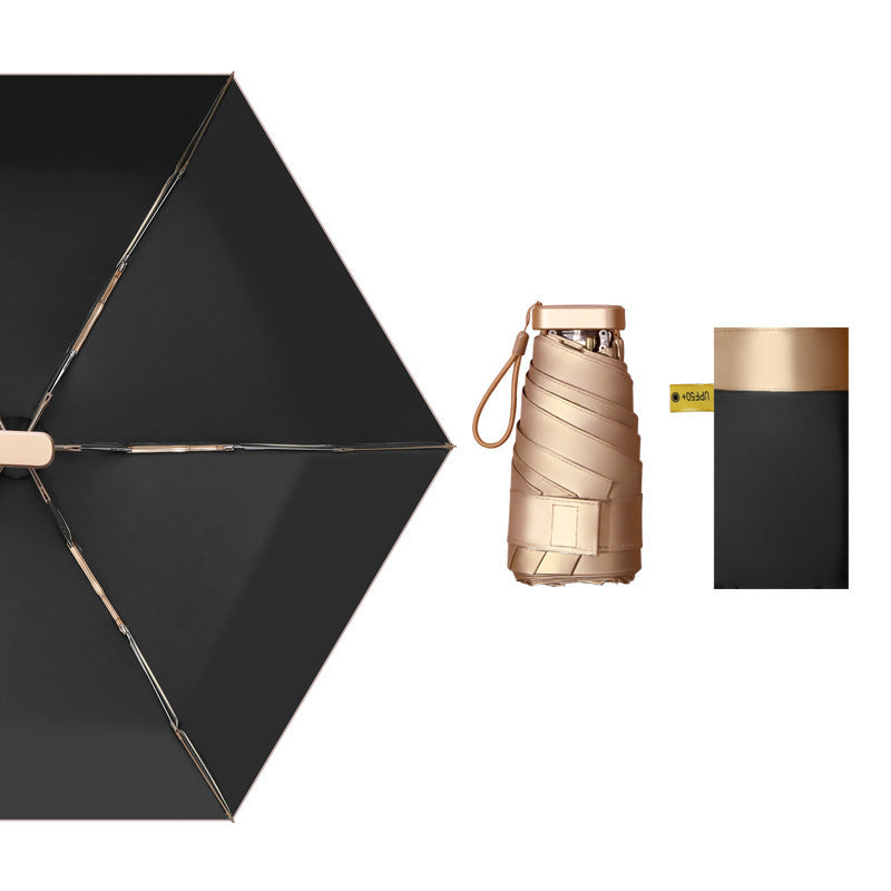 Ladies elegant and practical foldable umbrella with integrated water bottle Stornfield