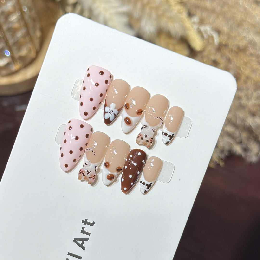 Whimsical Themed Press-On Nail Art Set Stornfield