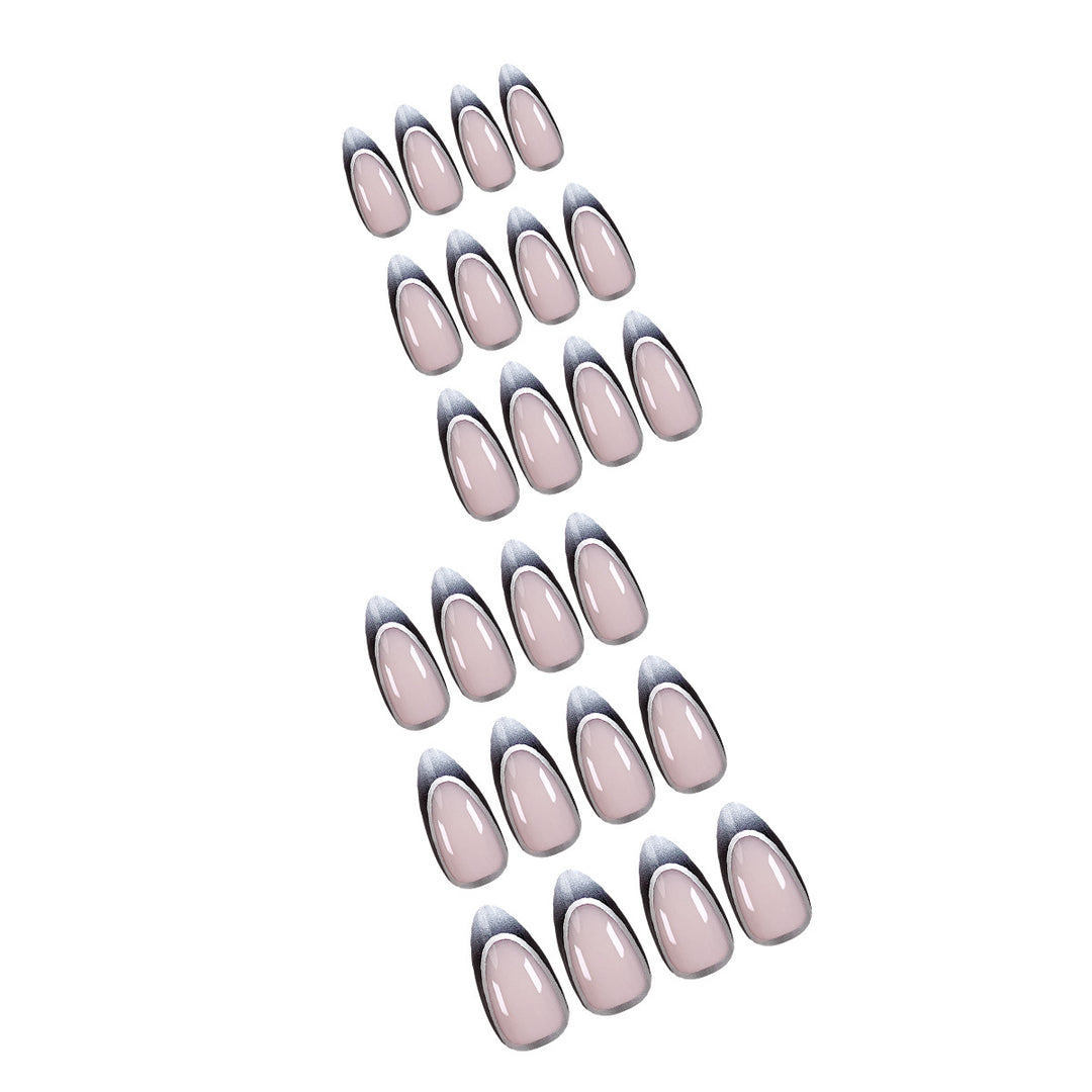 Stiletto artificial nails with elegant ombre design Stornfield