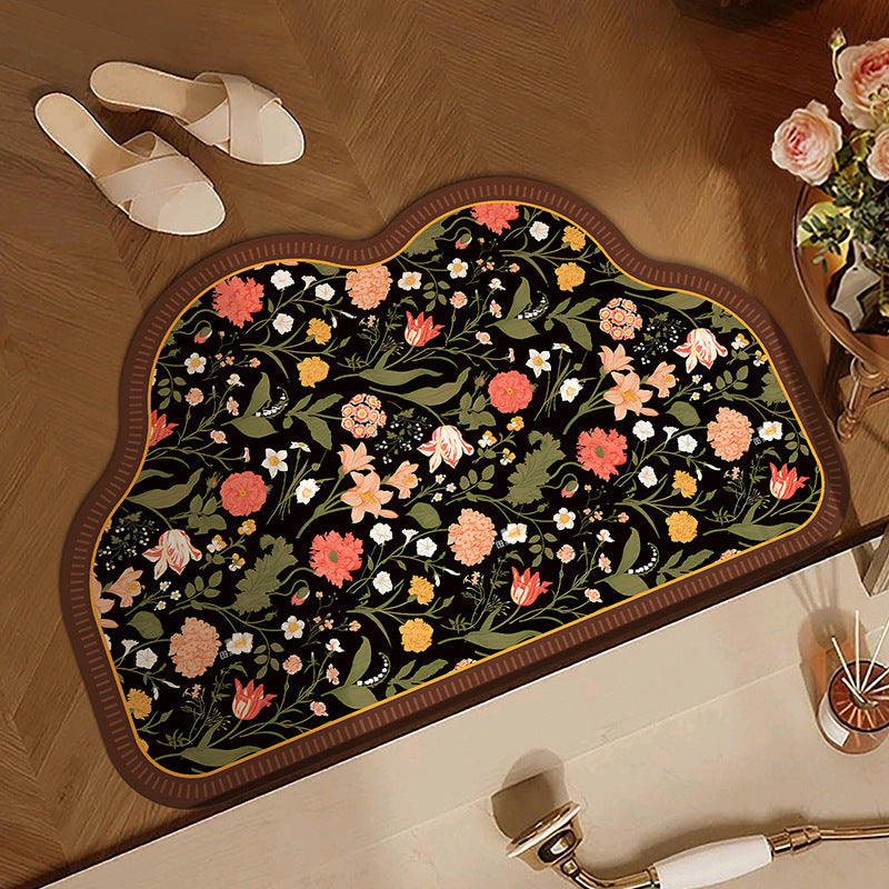 Floral Patterned Area Mat