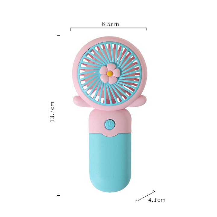 Unisex Portable Hand Fan with Cheerful Flower Design Stornfield