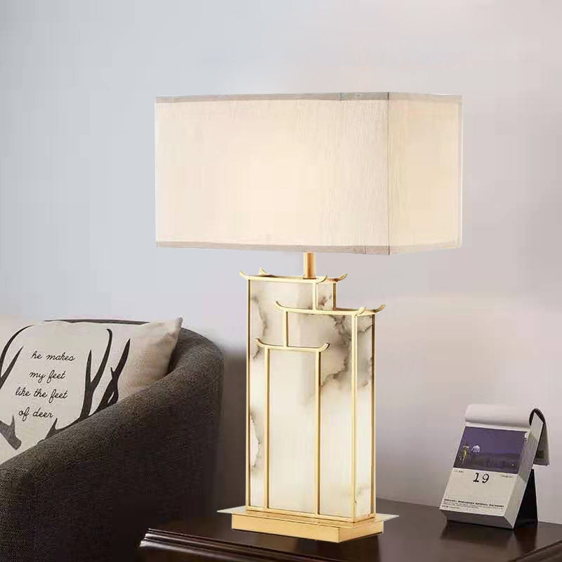 Artistic Table Lamp with Elegant Marble Base