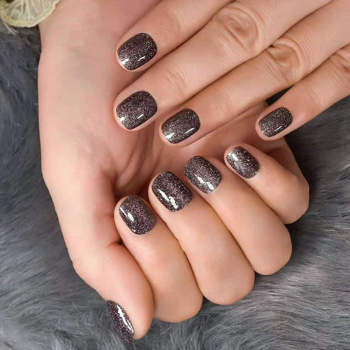 Glittery Gel Press-On Nail Set
