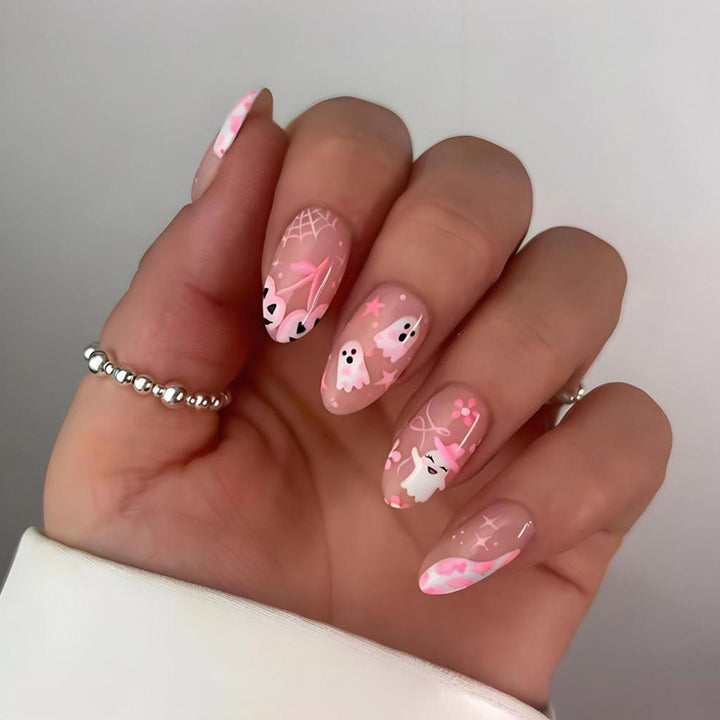 Creative ghost and heart designs artificial nail set Stornfield
