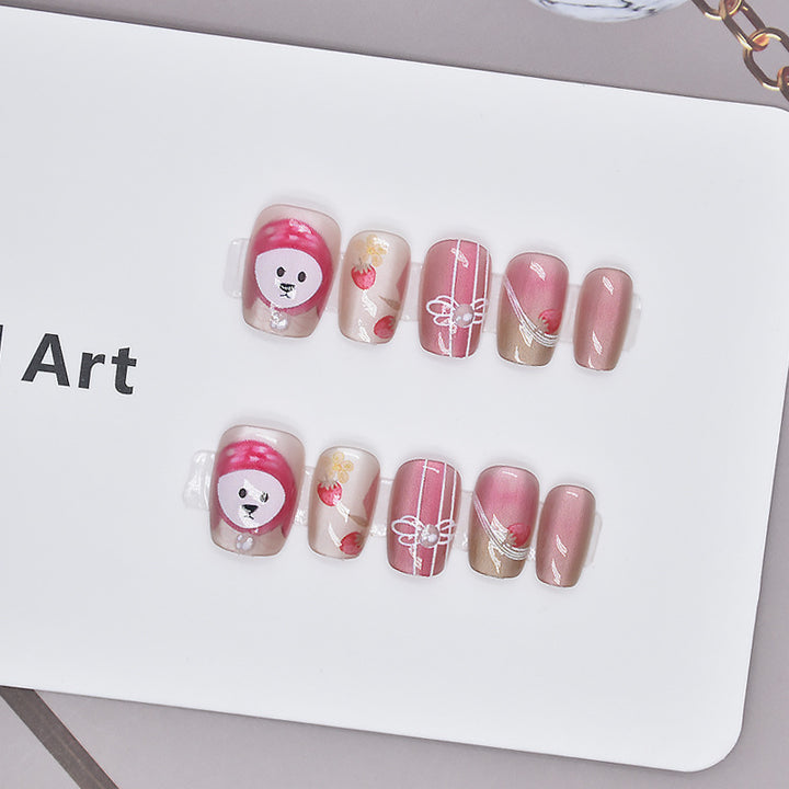 Artistic Cartoon-Themed Press-On Nail Art Stornfield