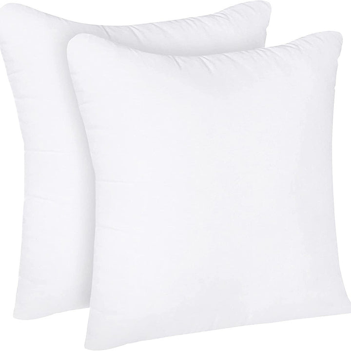 Square Plush Down-Alternative Pillow Insert Duo with Hidden Zipper and Loft Support