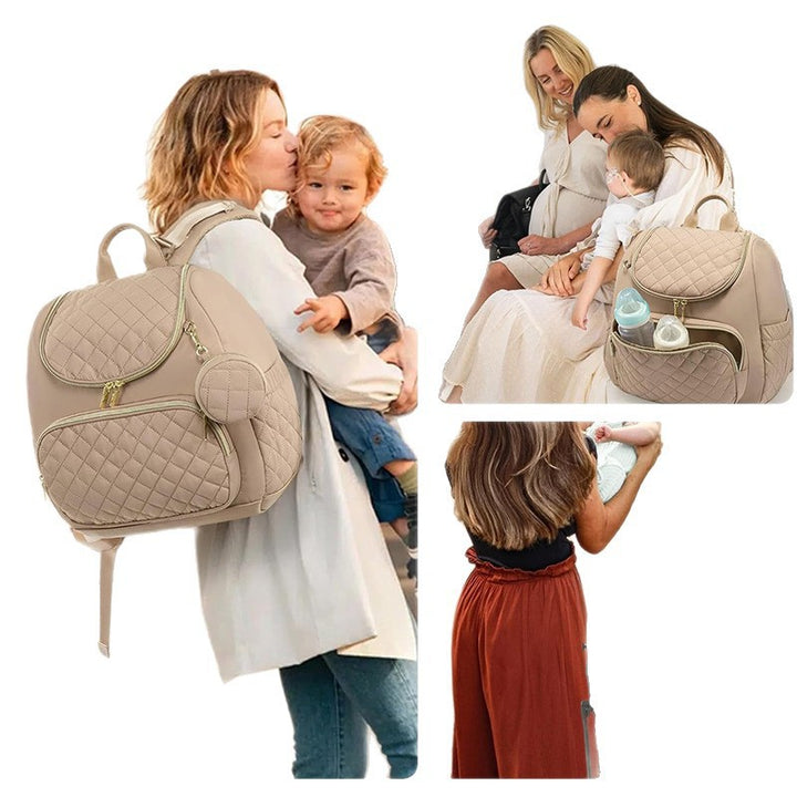 Elegant Quilted Backpack with Practical Compartments Stornfield