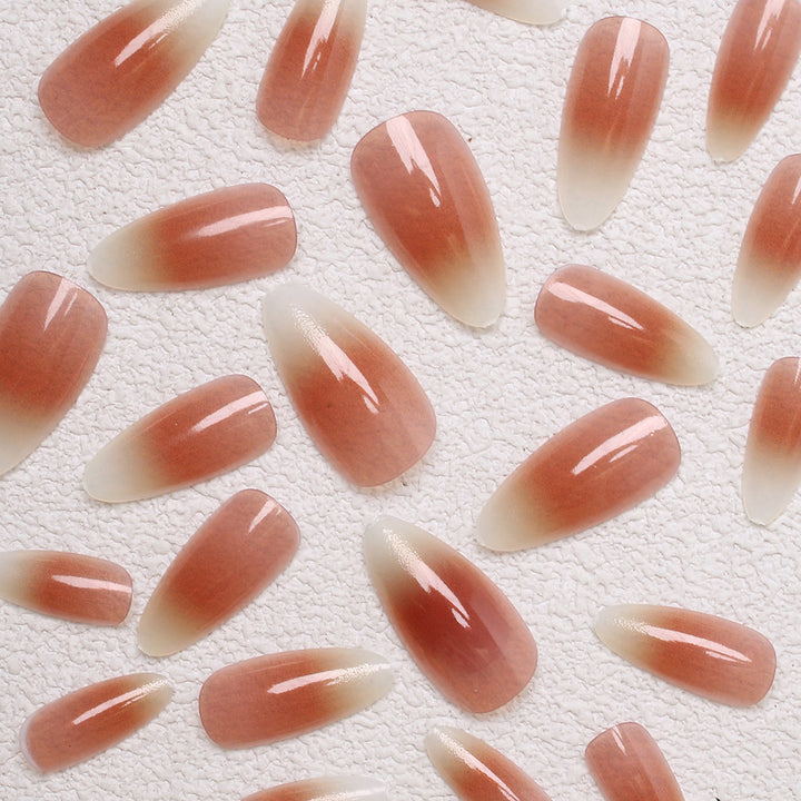 Elegant Ombre Almond Press-On Nails Stornfield