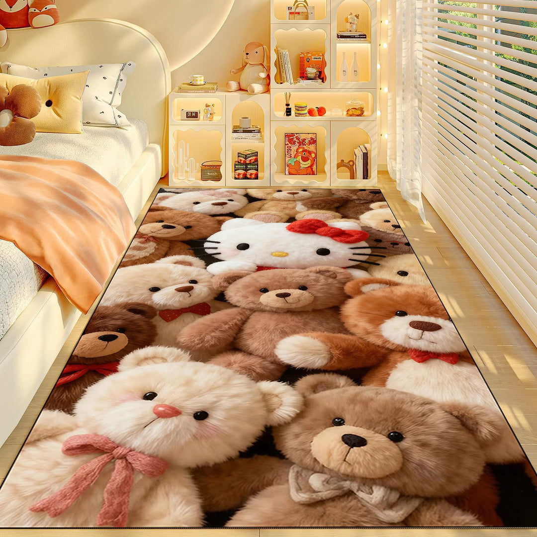 Plush Hello Kitty-Themed Area Rug