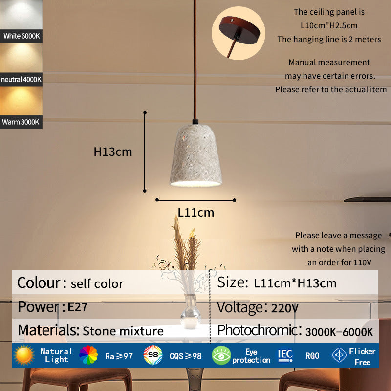 Stone Mixture Pendant Light