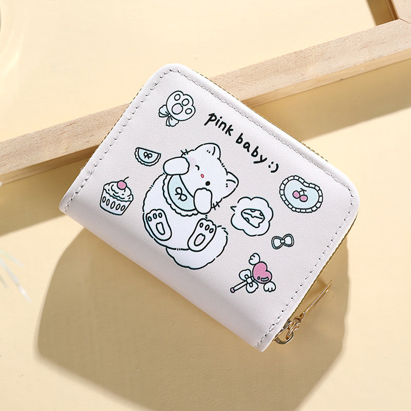 Cute Cartoon-Themed Zippered Coin Purse