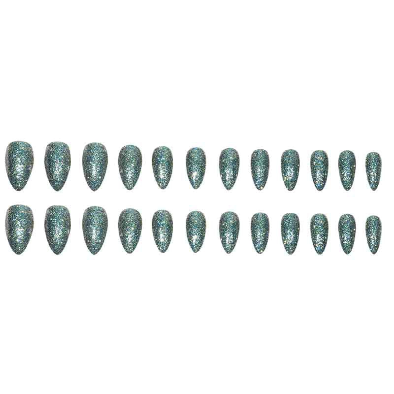 Glittery Acrylic Stiletto Press-On Nails Stornfield