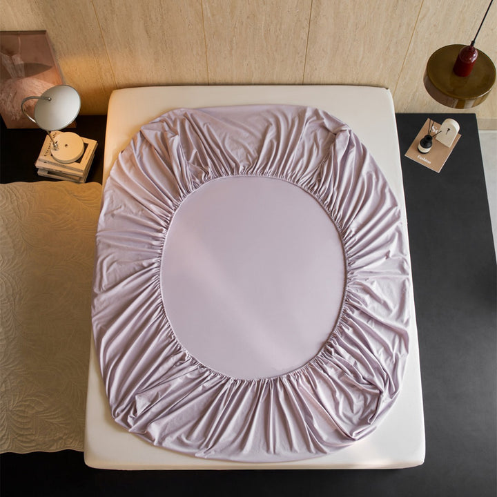 Round Deep-Pocket Stretch Jersey Fitted Sheet with Elastic Skirt