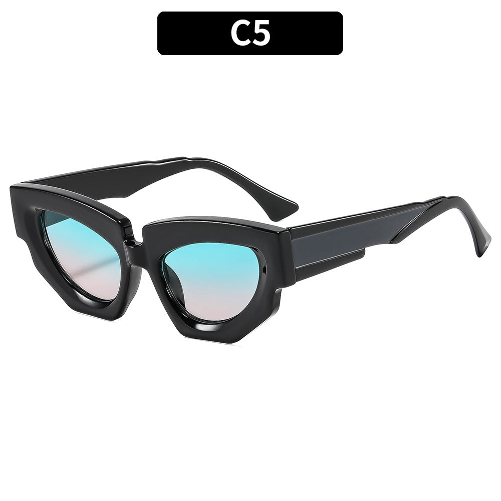 Statement Angular Cat-Eye Sunglasses
