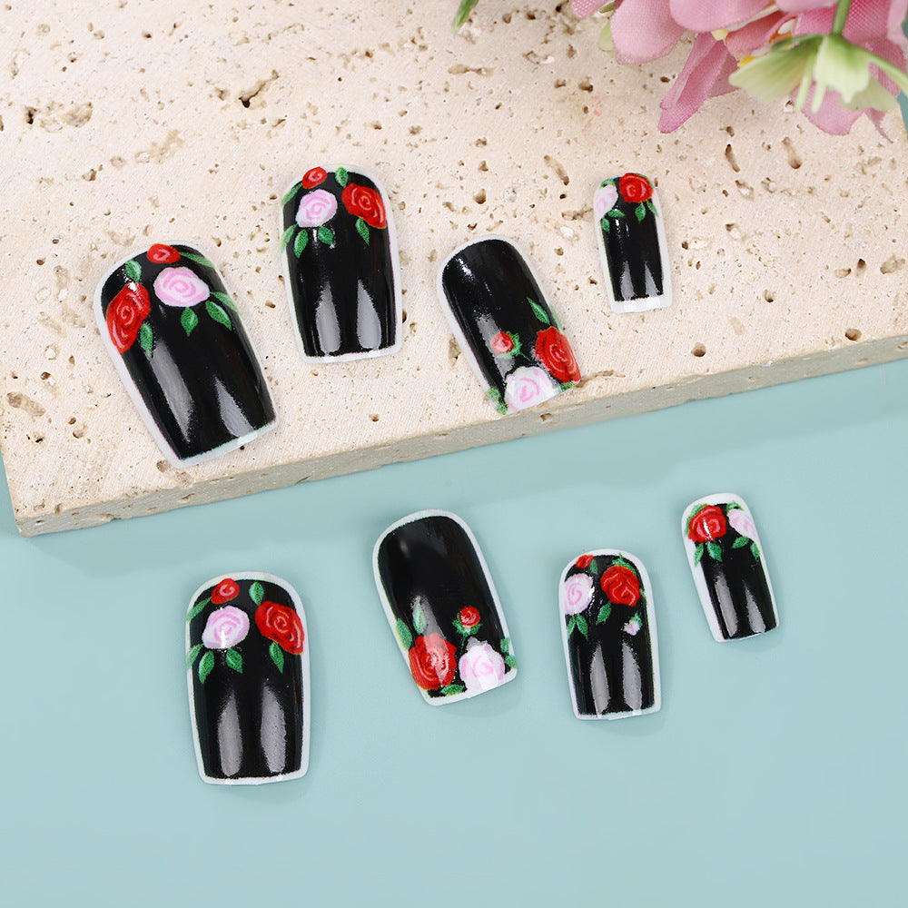 Artificial nails in floral vintage design Stornfield