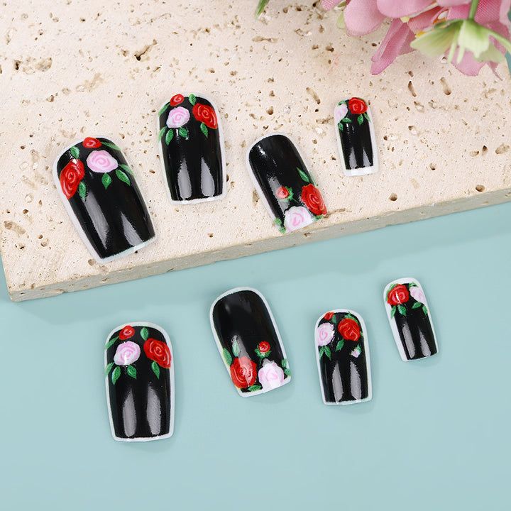 Artificial nails in floral vintage design Stornfield