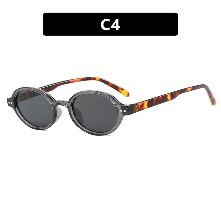 Ladies fashionable oval-shaped sunglasses with fancy frame Stornfield