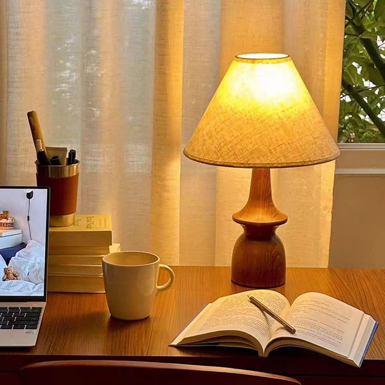 Contemporary Wooden Table Lamp