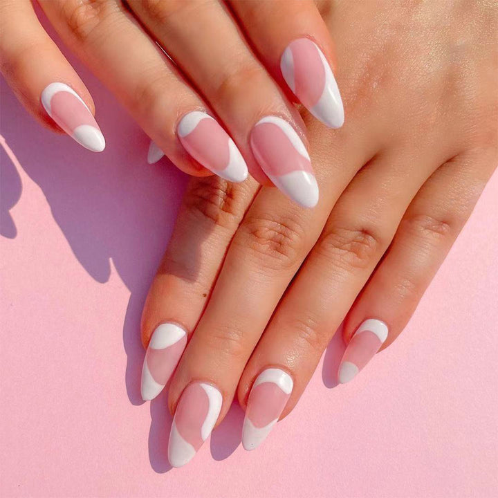 Artistic stiletto nails with elegant color structures Stornfield
