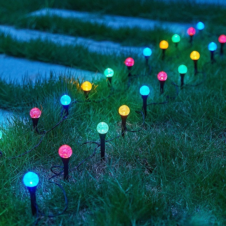 Crescent Moon Solar Garden Stake Lights With Textured Acrylic Diffuser And Warm White LED Stornfield