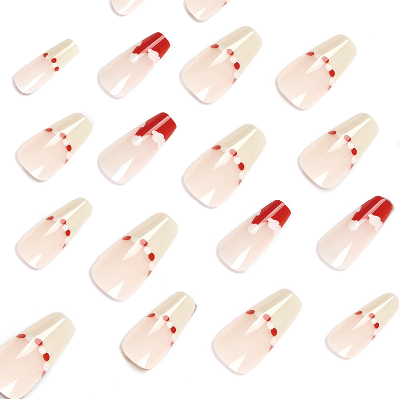 Artificial nail extensions with festive Christmas design Stornfield