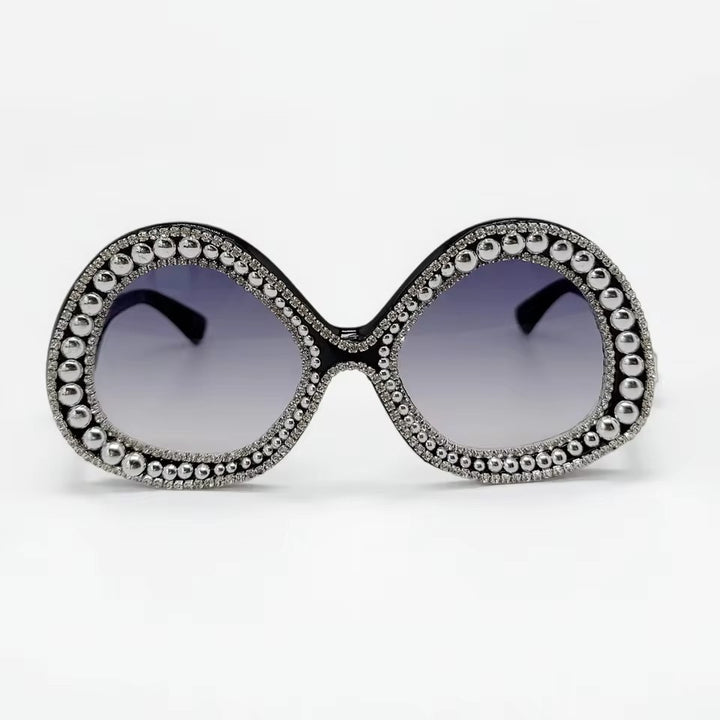 Ladies Glamorous Statement Sunglasses with Sparkling Crystal Frame Stornfield