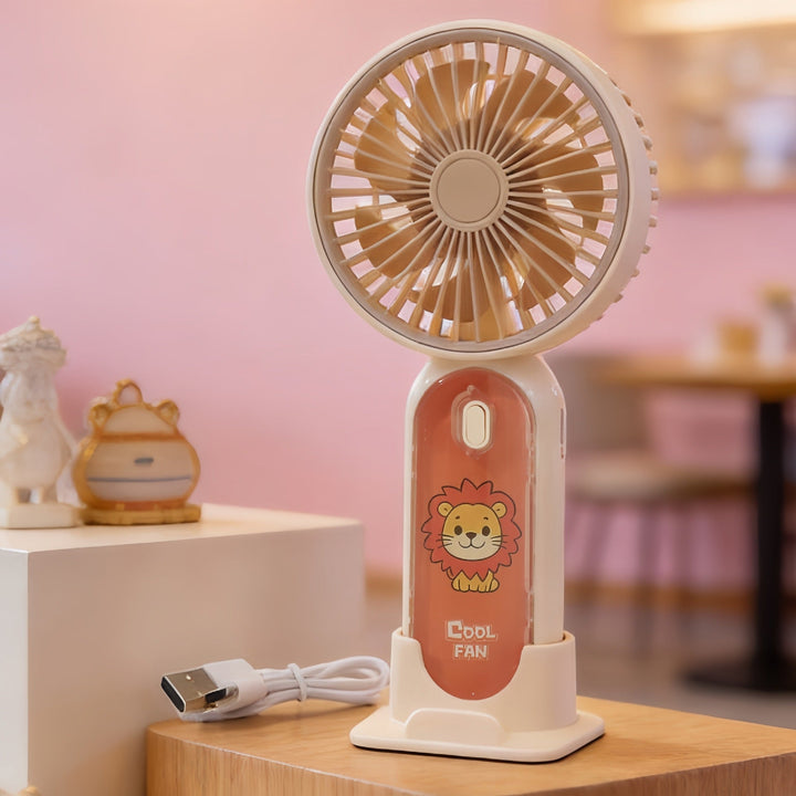 Ladies Portable Mini USB Fan with Animal Lion Design Stornfield
