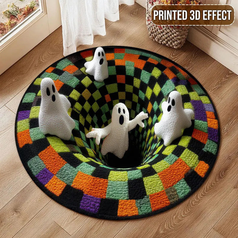 3D Effect Puppy-Themed Plush Floor Mat
