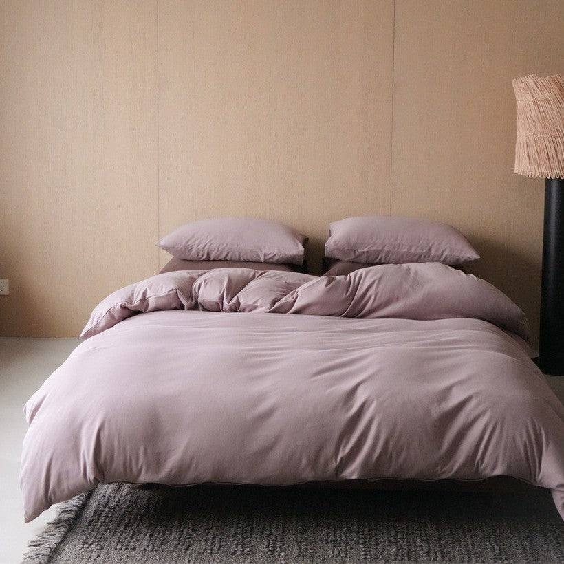 Premium Cotton Sateen Duvet Cover Set with Breathable Silky Finish