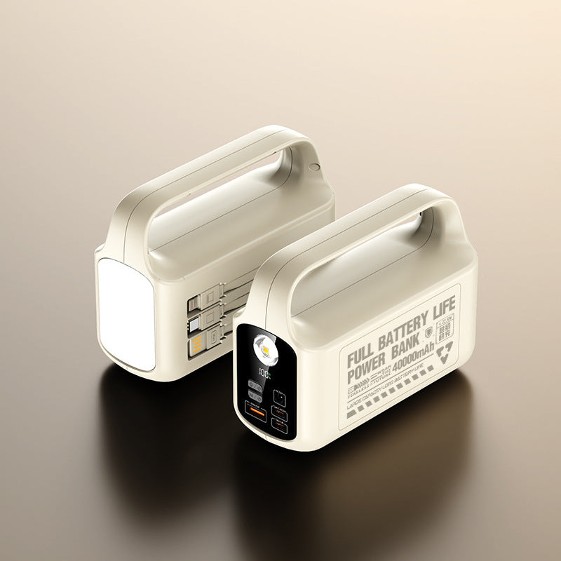 Portable power bank with integrated LED lighting and high capacity Stornfield
