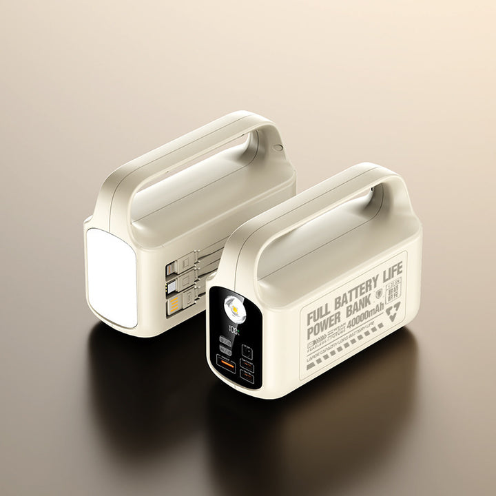 Portable power bank with integrated LED lighting and high capacity Stornfield