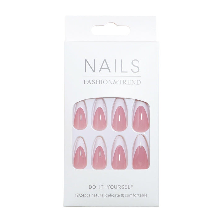 Elegant Stiletto French Tip Press-On Nails Stornfield