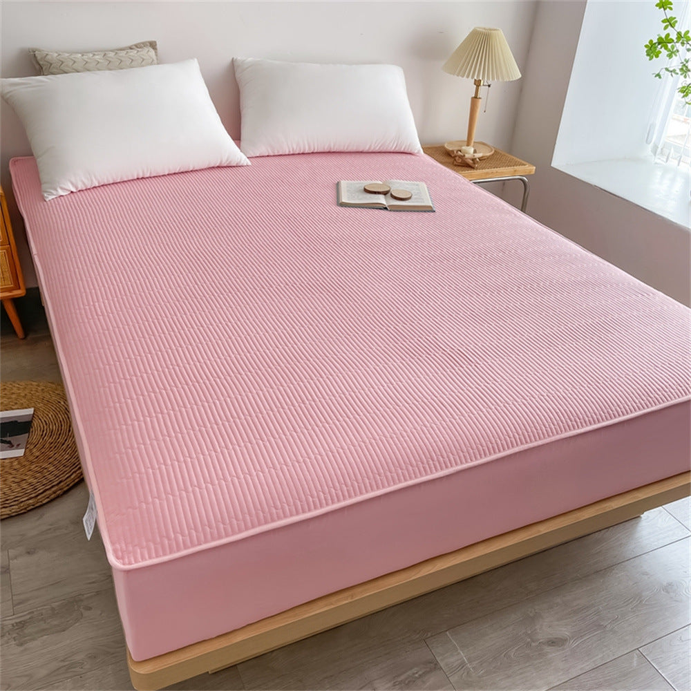 Quilted Cooling Mattress Topper Protector Fitted Pad with Deep Elastic Skirt