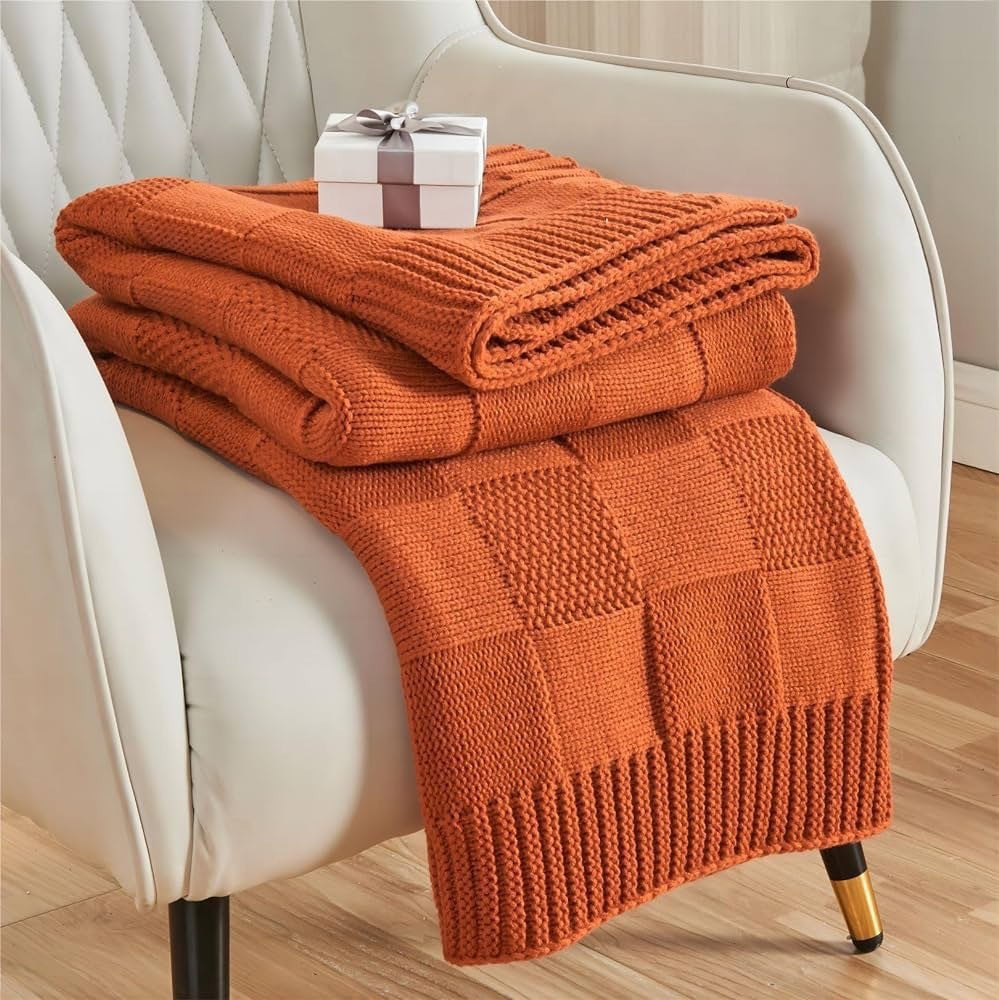 Textured Knit Throw Blanket Stornfield