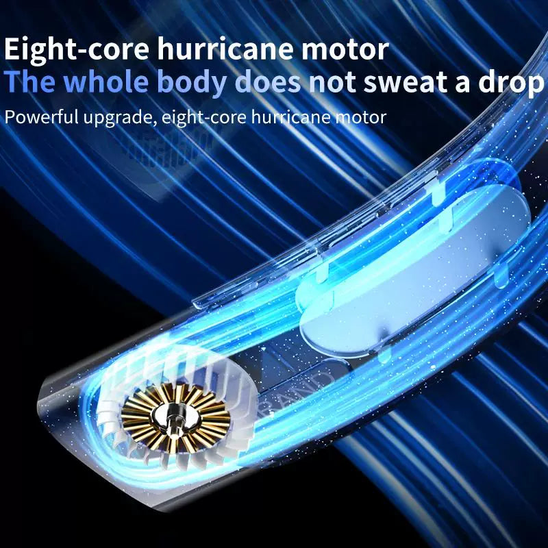 Unisex One Size Compact Rechargeable U-Shaped Neck Fan with Blade-less Dual Air Outlets and Whisper-Quiet Brushless Motor Stornfield