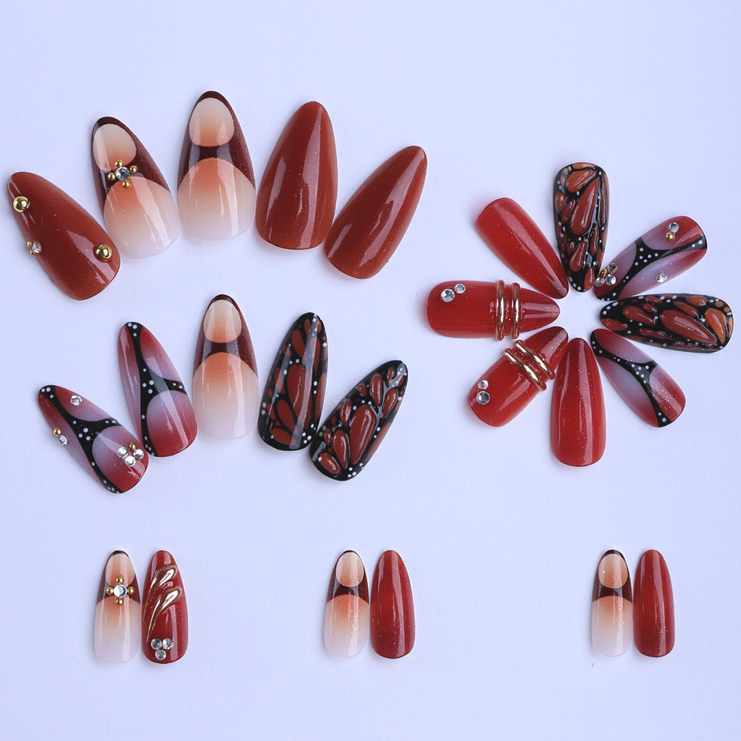 Artificial Nails with Luxurious Decorations Stornfield