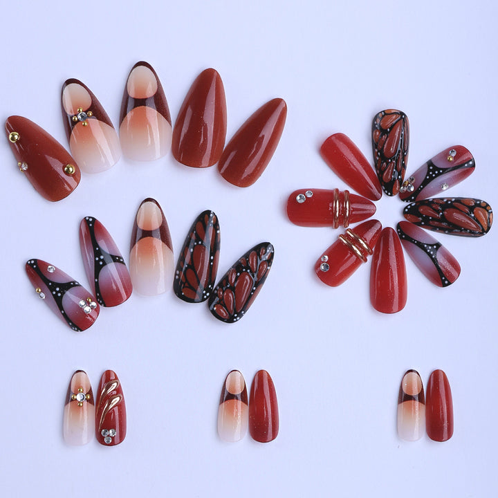 Artificial Nails with Luxurious Decorations Stornfield