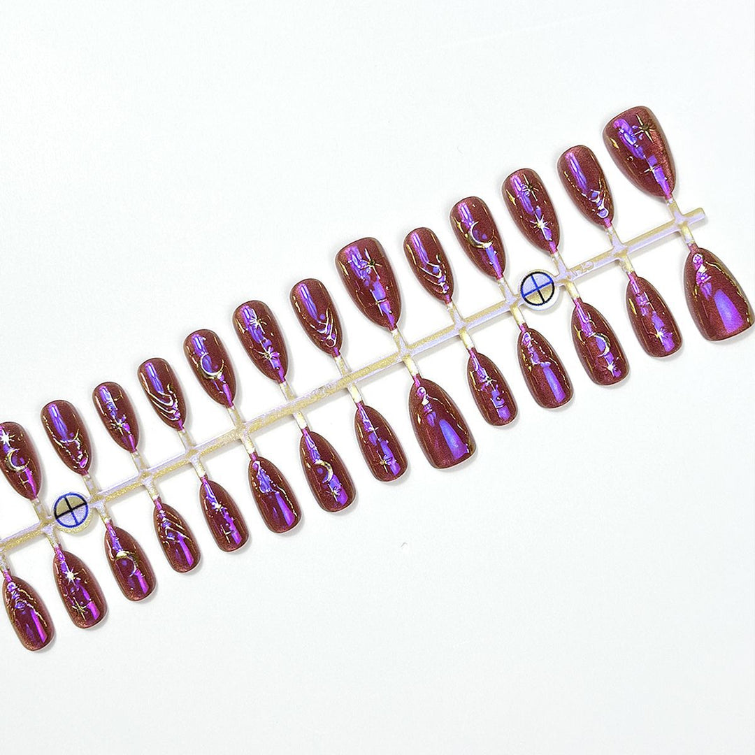 Decorative Press-On Nail Set with Unique Designs Stornfield